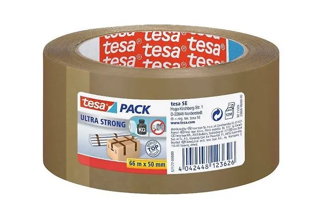 Pakketape Tesa 4124 brun 50mmx66m