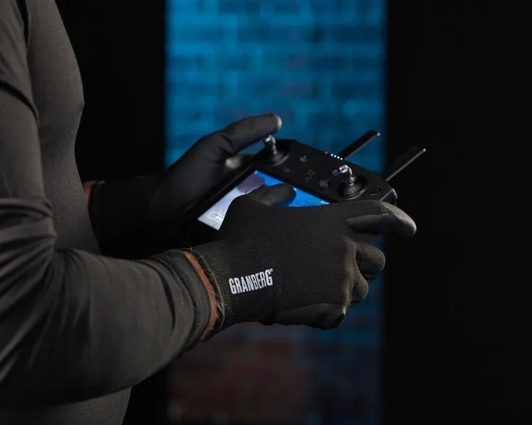 Hanske, Montering, tettsittende nitril. Svart