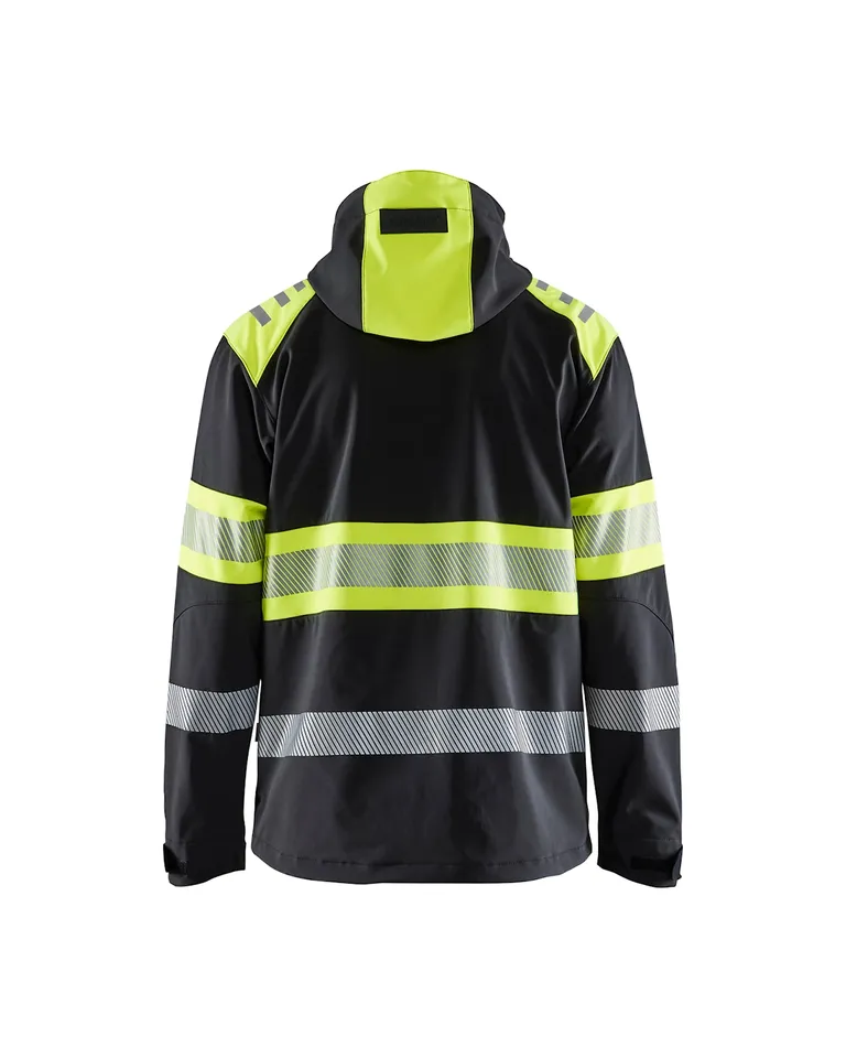Softshell Jakke Varsel, Svart/Varselgul