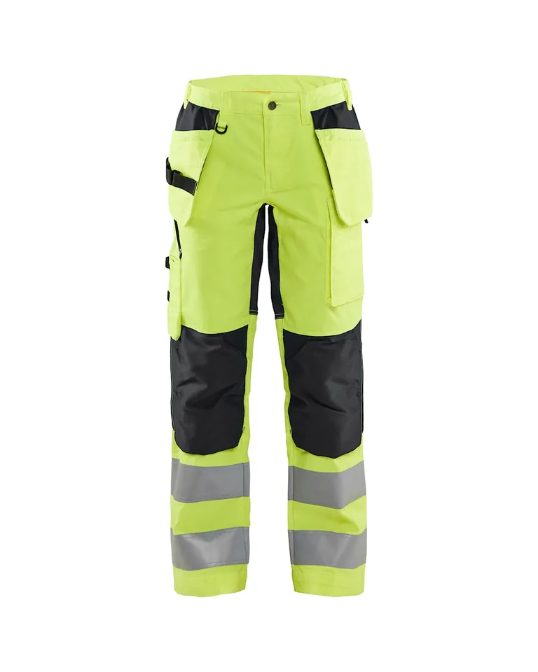Varselbukse dame stretch Gul/Svart
