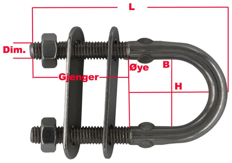 U-bolt, syrefast