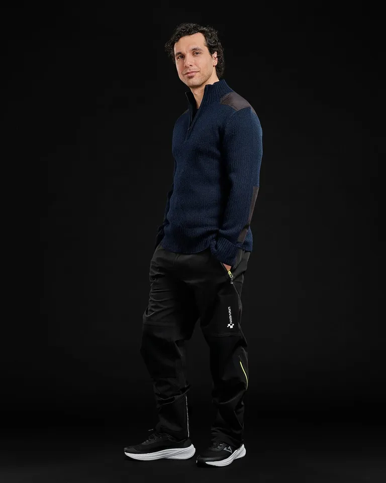 Voss Ulljakke med zip Marineblå