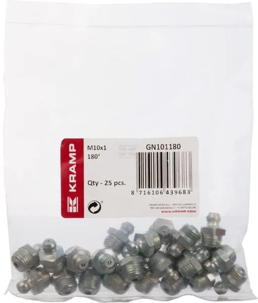 Fettnippel / Smørenippel M10x1.0 rett