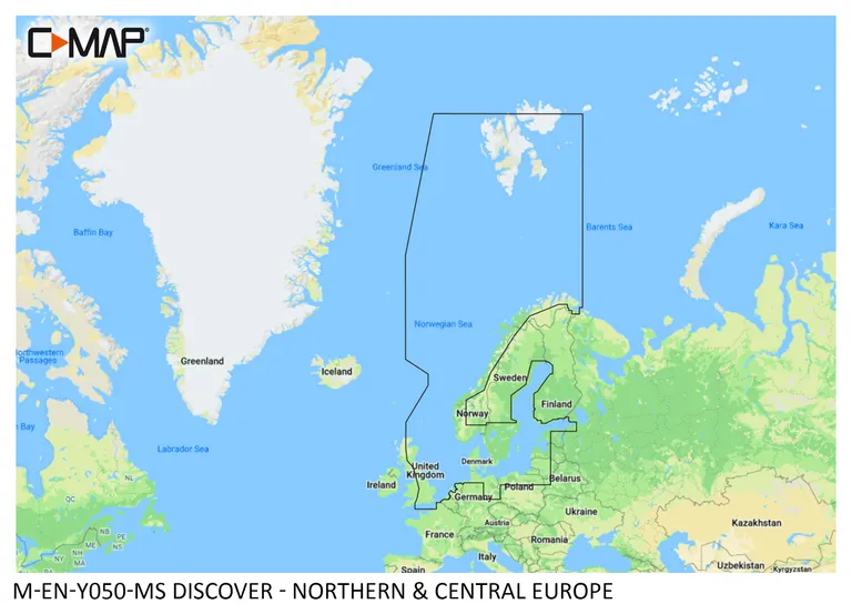 C-Map Discover Nord- og Sentral-Europa